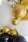 Black and Gold Garland Arch Kit Metallic Confetti Dots Various Sized Balloons Decorative Elements Square Shimmer Wall Transparent Heavy Duty Hooks Black Ribbon Happy Birthday Wedding Graduation
